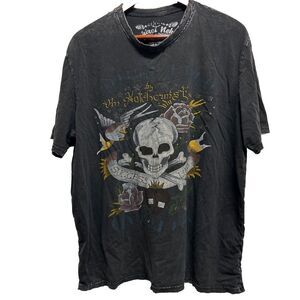 Shiroi Neko Tattoo Alchemist T Shirt Washed Black Men's Graphic Tee XL Life Hole